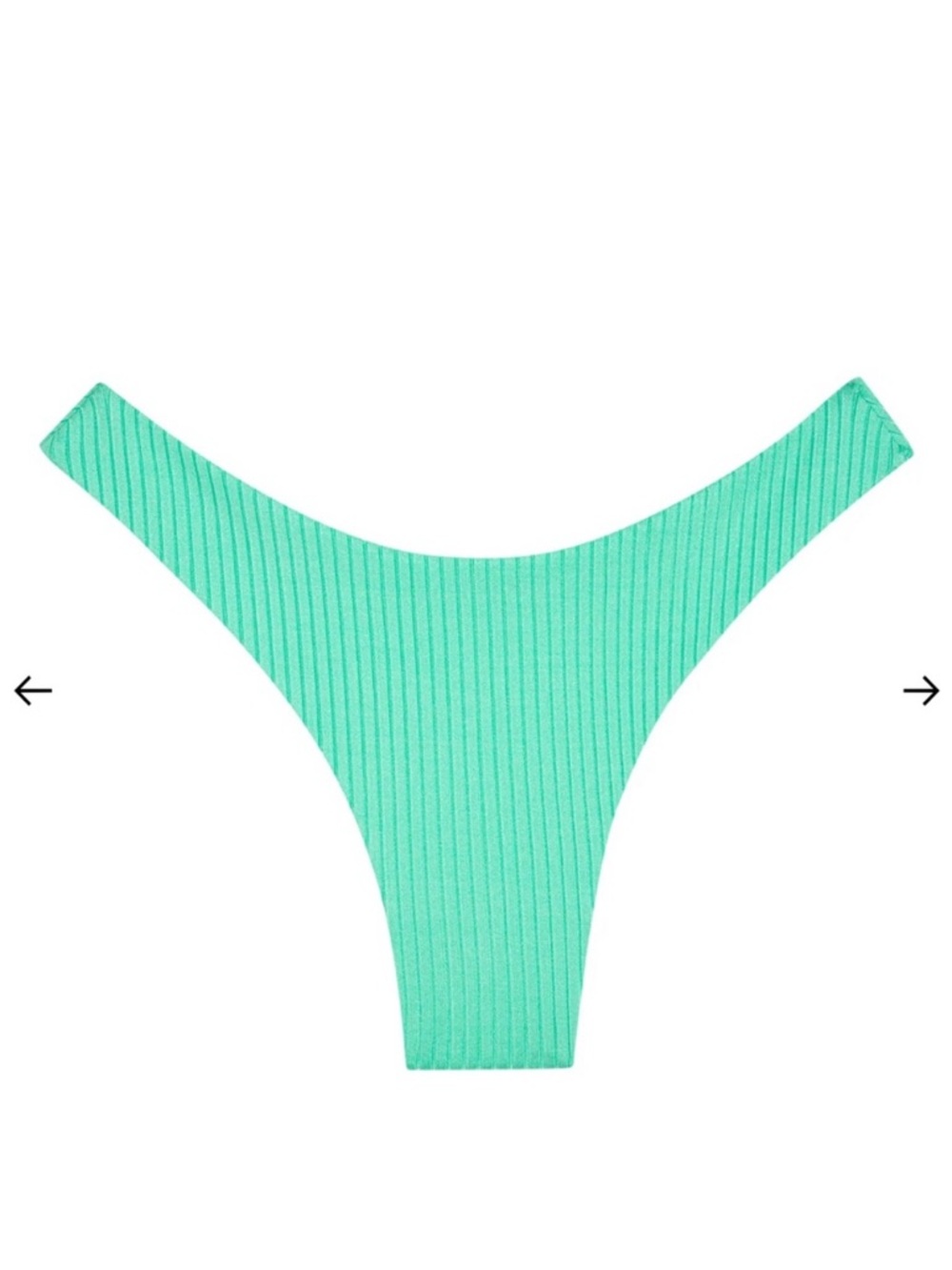 Monday Swimwear Ribbed Mint Green Bikini Bottom